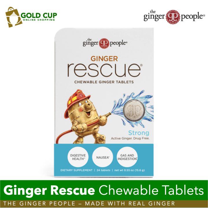 Ginger People Rescue Tablets 24 tablets (GINGER RESCUE® CHEWABLE GINGER