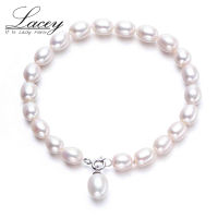 Freshwater 100 Natural White pearl celet,sterling silver jewelry 925 celet,for women best birthday gifts wedding