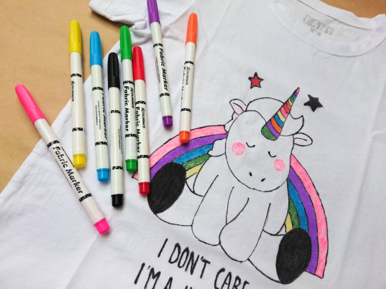 T-shirt children marker set - bộ 8 bút lông vẽ vải fabric maker - ảnh sản phẩm 1