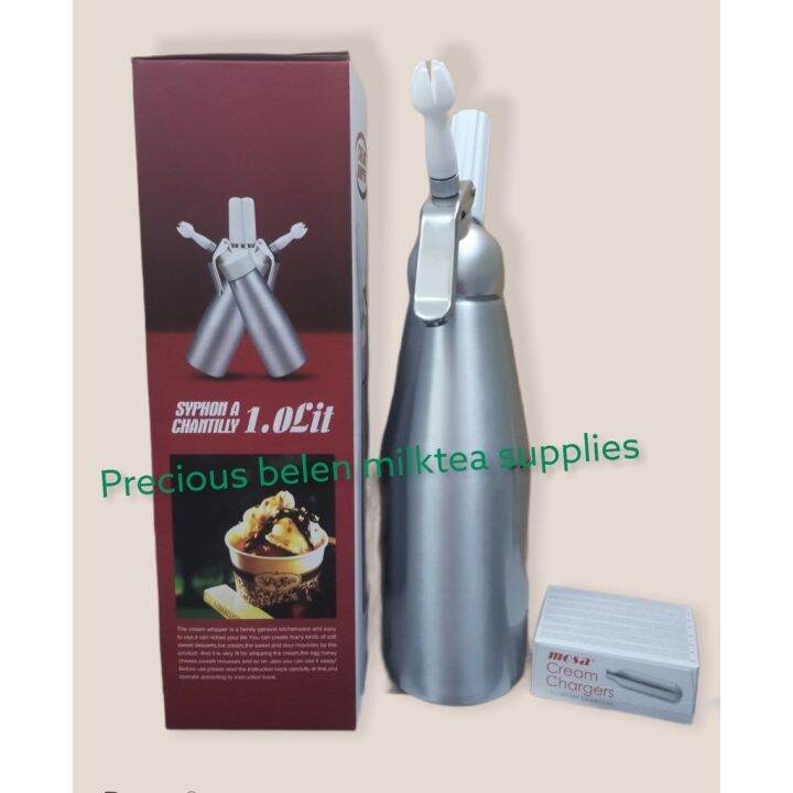 Whipped Cream Dispenser in 500ml & 1000ml with or w/o mosa charger