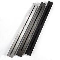 【hot】！ 60cm or 80cm 304 stainless steel shower black gray nickel floor drain long Linear drainage for hotel bathroom