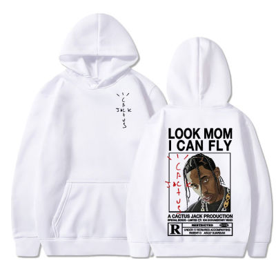 Look Mom I Can Fly Travis Scott Hoodies Cactus Jack Fleece Hoodie Hip Hop Men Women Pullover Fashion Sweatshirt Unisex Coat Large 4XL