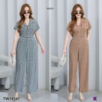 TT18547 Jumpsuit #สาวอวบ จั้มสูทขายาว พิมพ์ลายกราฟฟิก .Jumpsuit #Chubby girl. Long pants jumpsuit. Graphic print..