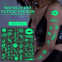 hot！【DT】❆¤♀  20 Kinds of Fashion Design Music Stickers Band Concert Nightclub Bar Birthday Fluorescent