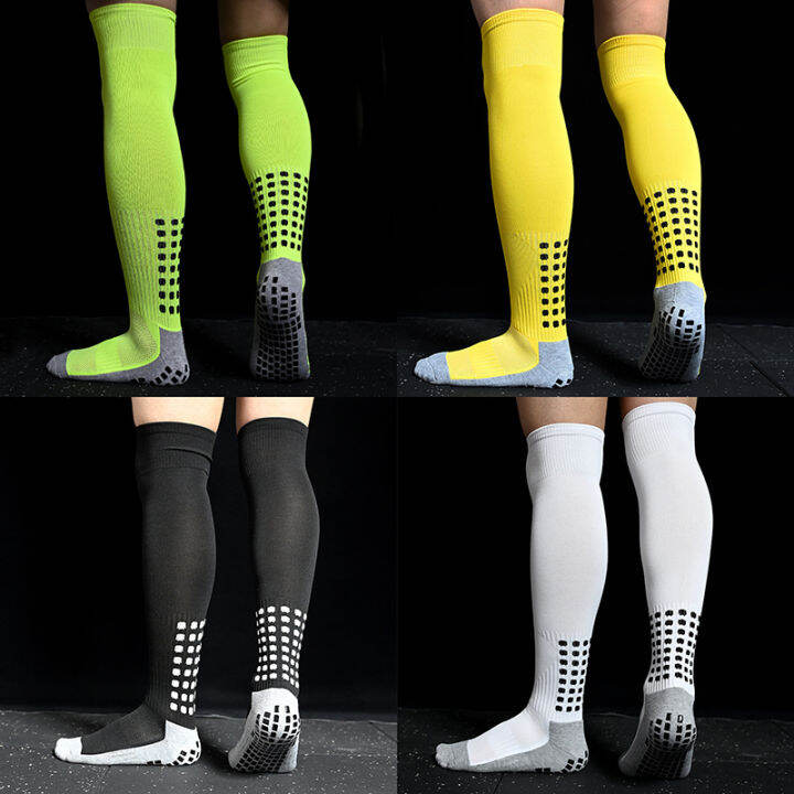 guliang630976-new-mens-non-slip-soccer-socks-breathable-knee-ผ้าขนหนูสูงด้านล่างขี่จักรยานเดินป่ากีฬาการฝึกอบรมถุงเท้าฟุตบอลยาว