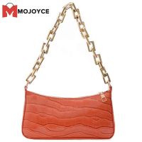 MOJOYCE Retro Women ลายจระเข้ PU กระเป๋าใต้วงแขน Casual Thick Chain Handbags