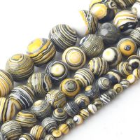 Wholesale Yellow Malachite Natural stone Round Loose Beads 4 6 8 10 12mm For Jewelry Making Diy bracelet accessories 15 39; 39; Strand