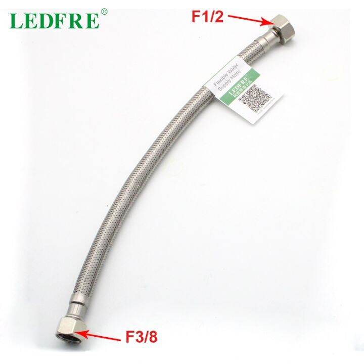 LEDFRE F1/2*F3/8 304 Stainless Steel Braided Connector Sinks Faucet