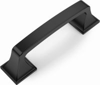 Amerdeco 10 Pack Matte Black 3 Inch(76mm) Hole Centers Kitchen Cabinet Pulls Cabinet Hardware Kitchen Handles for Cabinets Cupboard Handles Drawer Pulls