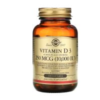 Solgar, Vitamin D3 (Cholecalciferol) 250 mcg (10,000 IU) 120 Softgels