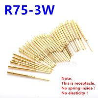 100pcs R75-3W Test Pin Receptacle Needle Sleeve Needle Seat Spring Detection Probe Needle Sleeve Length 26.5mm No Elasticity Nails Screws Fasteners