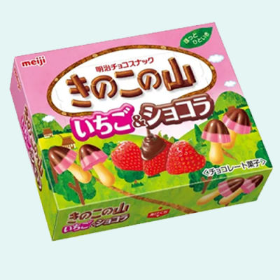 Meiji Kinoko Strawberry & Chocolat 64g