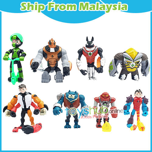 8Pcs Ben 10 Omni-Kix Armor Jetray Rustbuggy Ben Armor Humungousaur Armor  Cannonbolt Bashmouth Pvc Action Figures Toy | Lazada