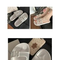 Summer one-word sandals and slippers for external wear, indoor home ins fashion soft-soled slippers