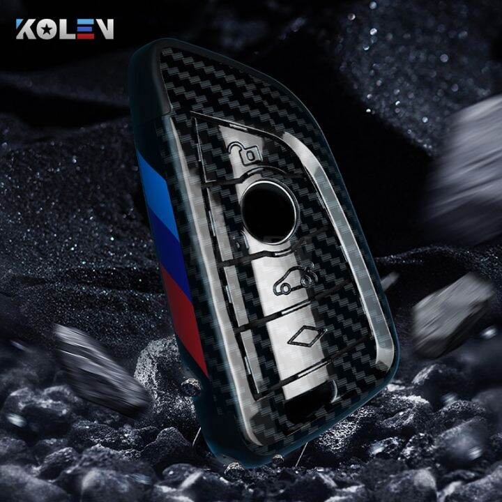 abs-เคสกันกระแทกเคสกุญแจรถยนต์สไตล์คาร์บอนไฟเบอร์สำหรับ-bmw-x3-x5-x6-f30-f34-f10-f20-g20-g30-g01-f15-g05-f16-1-3-5-7-series