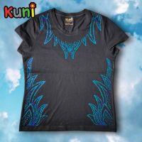 K106 เสื้อยืดผู้หญิง ตกแต่ง-ประดับ-พิมพ์ลาย-เพชรแฟชั่น Bling Tees by kunibrand