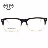 YOUTOP Men S Optical เฟรมแว่นตาผู้หญิง Fullrim 2สีสี่เหลี่ยมผืนผ้า Acetate Patchwoek แฟชั่นแว่นตากรอบ K9046