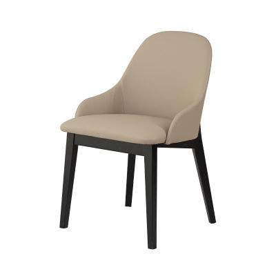 modernform เก้าอี้ รุ่น ACOSTA ขาดำ หุ้มหนังเทียม สีกาแฟ