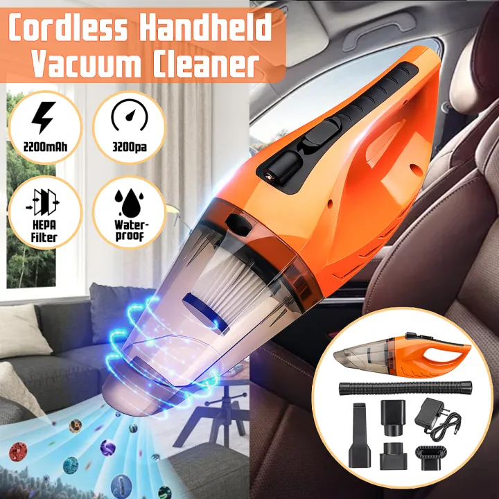 Cordless Handheld Vacuum Cleaner 2200mAh Battery High Power Car Van