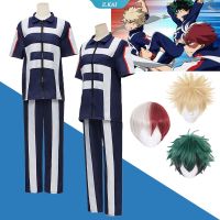 [COSER 77]My Hero Academia Boku no Hero คอสเพลย์เครื่องแต่งกายผู้ชายผู้หญิงชุดกีฬาชุดเสื้อยืดกางเกง Izuku Midoriya Todoroki Shouto