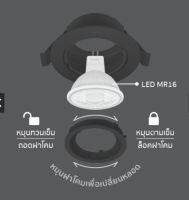 LAMPTAN  MR16 Fixture rพร้อมหลอด LEDไม่ต้องถอดโคม ฝ้าไม่พัง เปลี่ยนหลอดได้ทันที