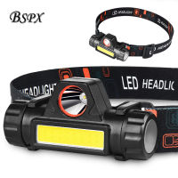 Mini LED Headlamp COB USB Rechargeable Headlight Portable Waterproof HeadTorch Night Fishing Outdoor Multifunction Head Lamp