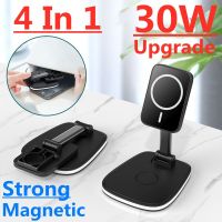 ZZOOI 30W 3 In 1 Magnetic Wireless Charger Stand Foldable For IPhone 13 12 Pro Max Airpods Pro IWatch  Fast Charging Dock Station