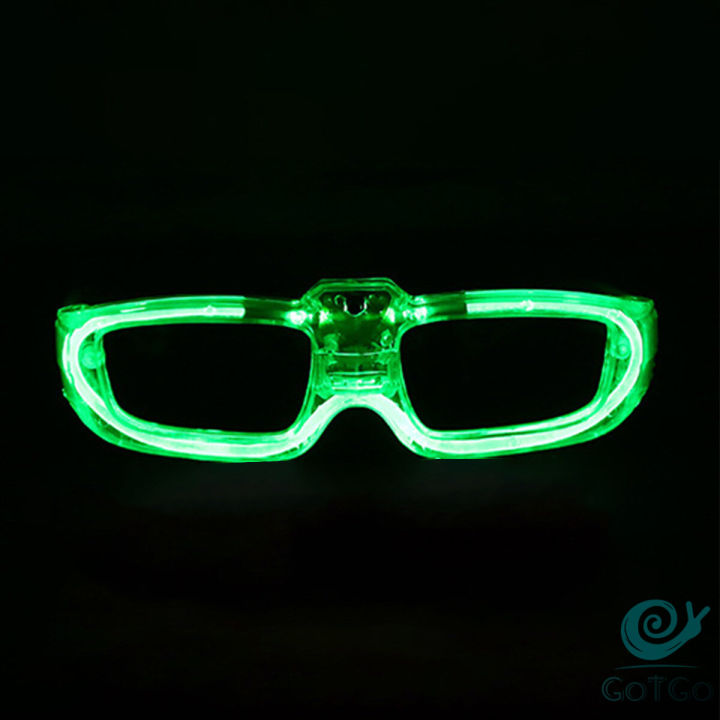 gotgo-แว่นตาเรืองแสง-มีหลอดไฟ-led-แว่นตาเรืองแสง-คริสต์มาส-luminous-glasses-มีสินค้าพร้อมส่ง