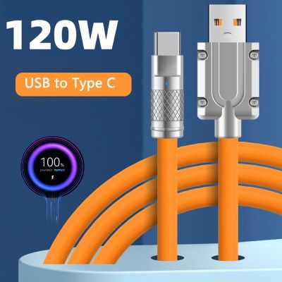 120W 6A Super Fast Charging Cable USB to Type C For Samsung Huawei Honor Xiaomi Redmi VIVO OPPO Phone Charger Car Charger Cable Docks hargers Docks Ch