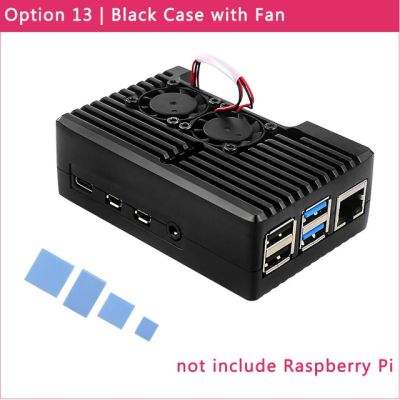 【☑Fast Delivery☑】 fuchijin77 อะลูมินัมอัลลอยเคสสำหรับ Raspberry Pi 4กล่องดำเคสโลหะระบบความเย็นแบบพาสซีฟ Enlocure สำหรับ Raspberry Pi 4 Model B