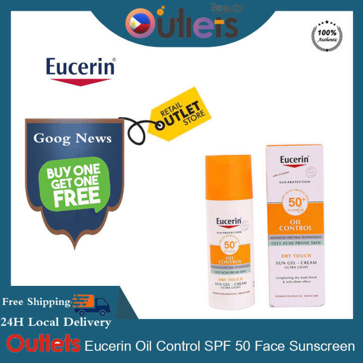 Eucerin Oil Control SPF 50 Face Sunscreen Lotion with Oil Absorbing