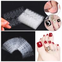 10 Sheets Transparent Toenails Adhesive Glue Decals Jelly Double Sided Tape For False Fake Nail Tips Art Stickers Decoration Adhesives Tape