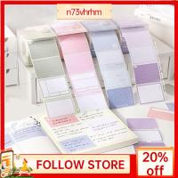 N73VHRHM 256 PCS/Box ดีไอวาย แผ่นบันทึกย่อ แบบม้วนดึงออก สีไล่ระดับสี กระดาษโน้ตติดเพื่อการศึกษา ความเรียบง่ายเรียบง่าย ป้ายสติกเกอร์เปล่า ของขวัญสำหรับนักเรียน