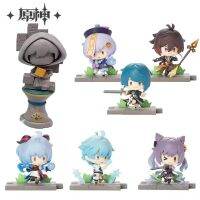 7ชิ้น/เซ็ต Genshin Impact Action Figure Liyue Battlefield Heroes Figura Klee Qiqi Morax Ganyu Xingqiu Chongyun Keqing PVC ตุ๊กตาของเล่น