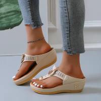 (ETX)ETXWomen New Summer Sandals Open Toe Beach Shoes Flip Flops Wedges Comfortable Slippers CuteOutdoor Fashion Casual Shoes