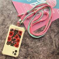 Mobile Phone Straps Crossbody Rope Contrast Color Lanyard with Door Credencial Upgrade Strips Convenient Telephone Chain