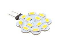 【2023】 kallidora 5XG4 6W 12X5630 SMD 500-560LM 6000-6500K หลอดไฟ LED ธรรมชาติรูปดอกบัวสีขาว (12V)