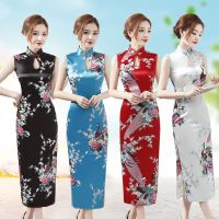 ✇♣❦ Cheongsam ชุดกี่เพ้าแขนกุด ชุดจีนสวยๆ เดรสออกงาน เดรสยาว ชุดงานแสดง