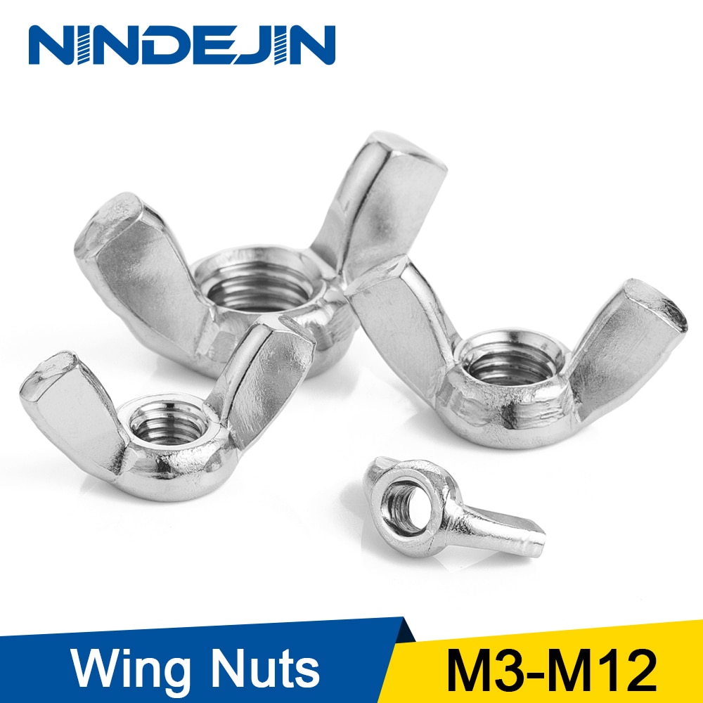 M3 M4 M5 M6 M8 M10 M12 Wing Nuts Hand Twist Nut 304 Stainless Steel DIN315 