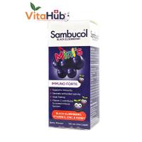 Sambucol Black Elderberry Minis Liquid 120ml. แซมบูคอล แบล็ค เอลเดอร์เบอร์รี่ มินิส์ ชนิดน้ำ 120มล. (ผลิตภัณฑ์เสริมอาหาร)