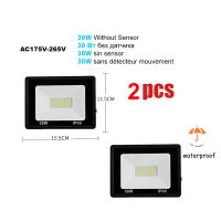 2ชิ้น220โวลต์10-100วัตต์ LED FloodLight ปอตไลท์ภายนอกถนนผนังสะท้อน PIR Motion Sensor การรักษาความปลอดภัย120100LED ไฟ Ip65 Wate