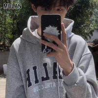 MOLAN เสื้อฮู้ดผู้ชาย-ขนแกะและเสื้อกันหนาวแบบหนา-เสื้อกันหนาวพร้อมลายพระปรมาภิไธยย่อระดับพรีเมียมสำหรับผู้ชายและผู้หญิง