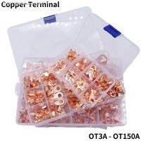 ▥ OT Series Terminal 3 10 20 40 50 60 80 100A Splice Wire Copper O shape Circular Naked Cable Connector Bare Electrical Open Lug