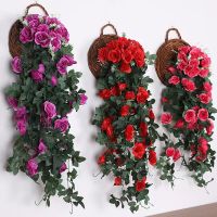 【cw】80cm Artificial Flowers Plants Creeper Rose Leaf Ivy Vine For Home Wedding Decor Wholesale DIY Hanging Garland ！