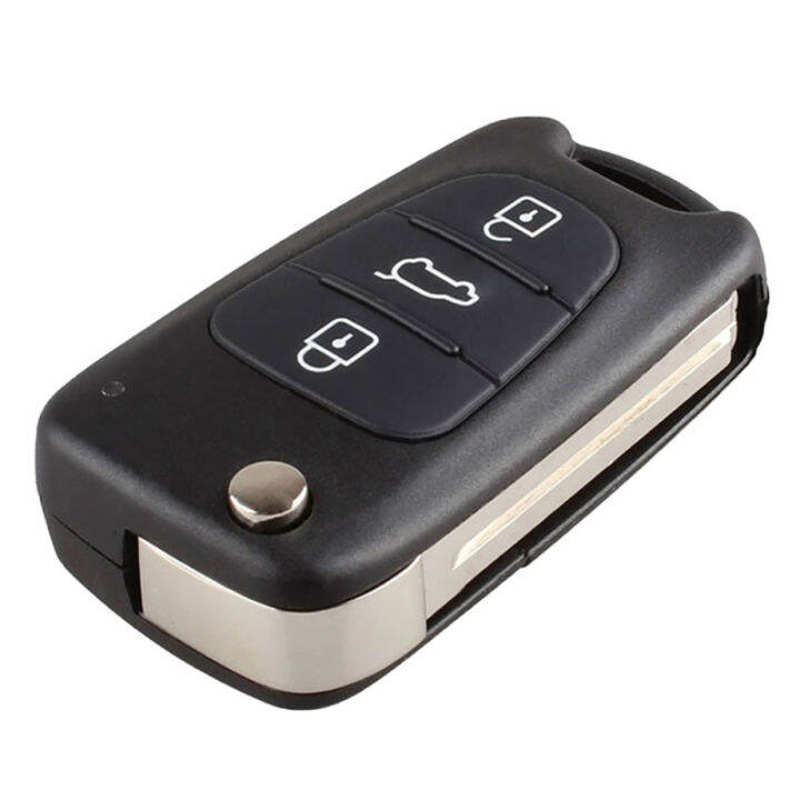 3 Buttons Folding Car Key Shell Replacement Car Remote Control Key Case