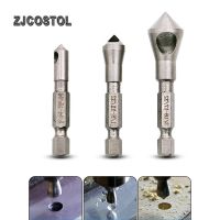 Zjcostol 3ชิ้น/ล็อต90องศา Countersink ชุดบิตหัวขัดสว่านแท็ปเปอร์ที่เจาะรูไม้ชุดเกลาไม้โลหะไม้พลาสติก