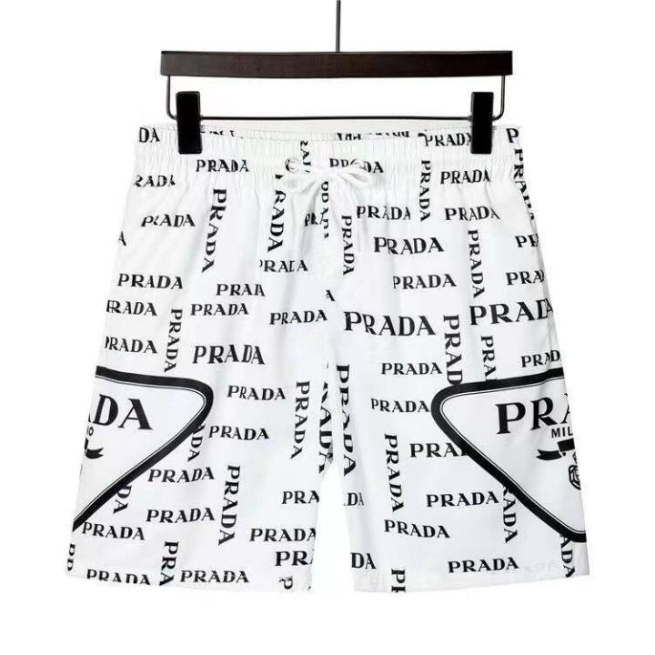 Spot Prada men's beach pants in summer new street nd P triangle casual  shorts loose fashion pants. 