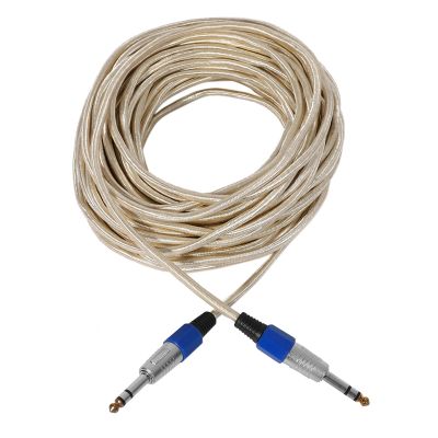 Golden braid net 6.3mm stereo male to male plug electric guitar, microphone line