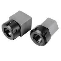 ER32 Collet Chucks Block Set of 2 Square and Hex Workholding Holder for CNC Lathe Engraving Machine