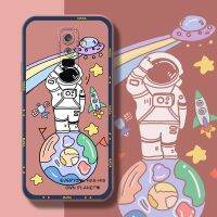 Yiเว็บเคส Samsung Galaxy A6 Plus 2018,เคสโทรศัพท์แฟชั่นลายการ์ตูนนักบินอวกาศแบบใหม่กันกระแทกขอบสี่เหลี่ยมเคสซิลิโคนแบบเต็มปกเคสป้องกันกล้องตานางฟ้า